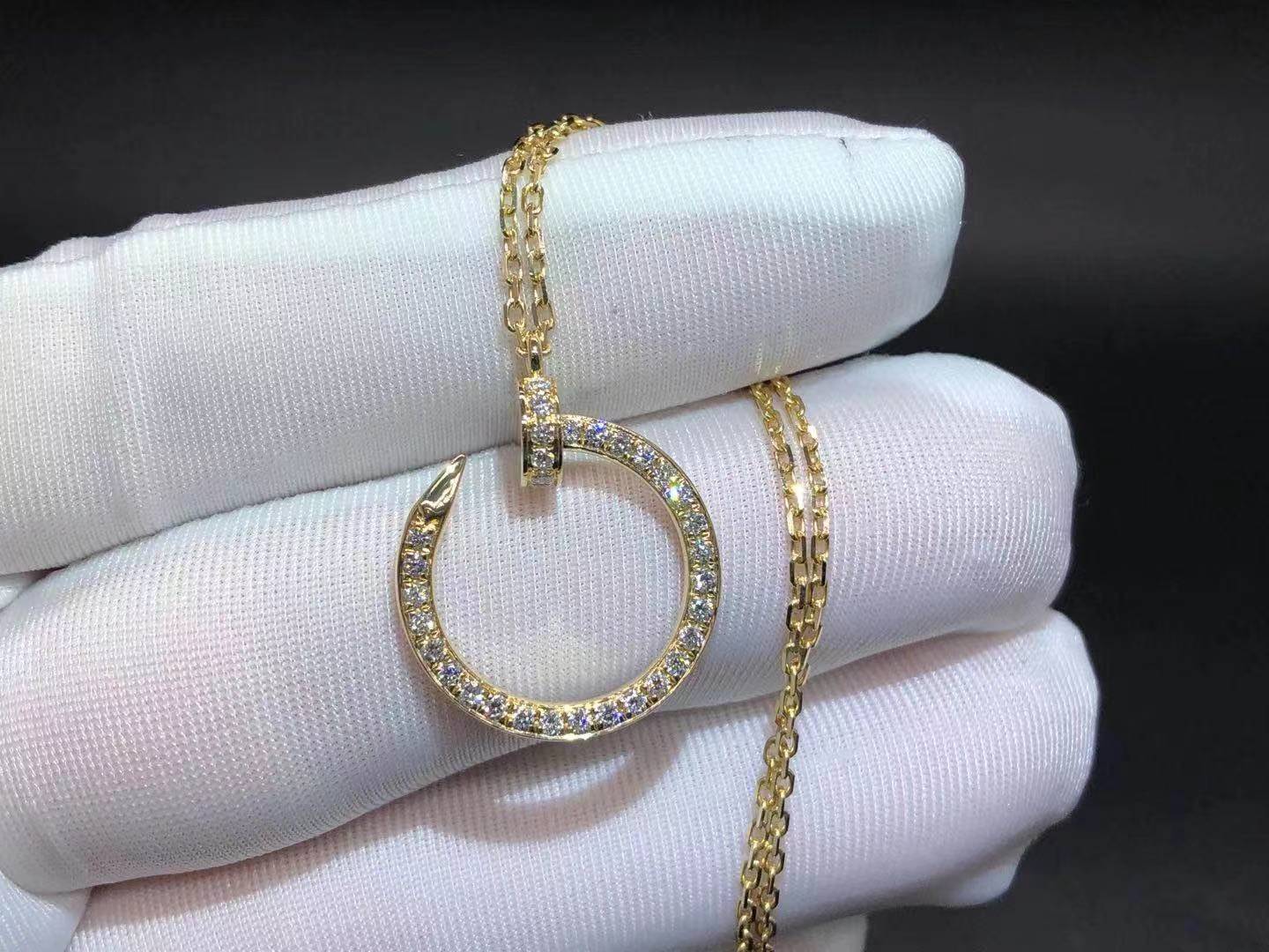 Cartier Juste un Clou Diamond 18k Yellow Gold Pendant Necklace