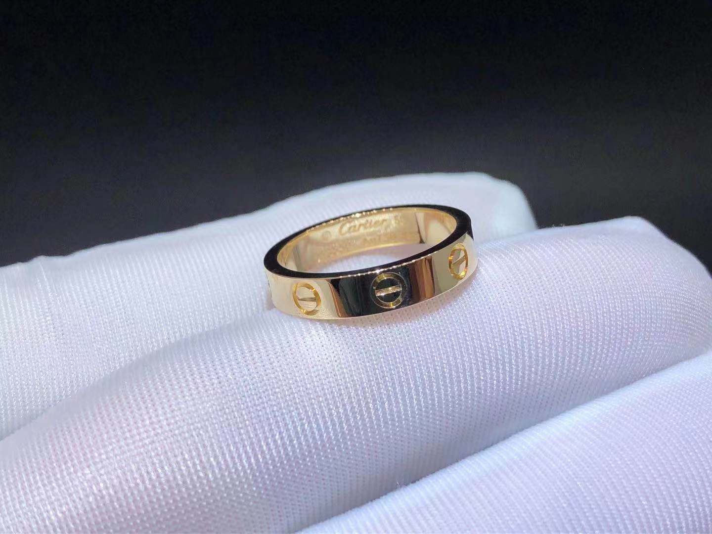 18K Yellow Gold Cartier 3.6MM Love Wedding Band Ring