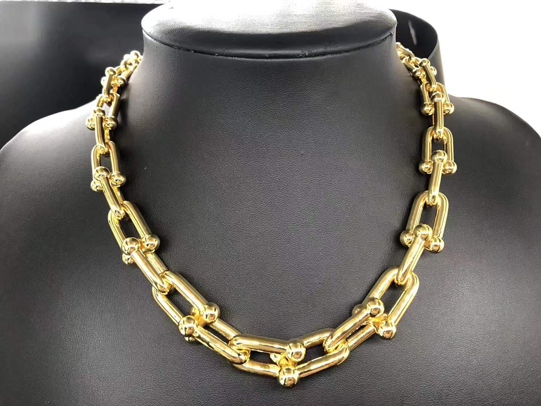 Tiffany HardWear 18k Yellow Gold Graduated Link Necklace