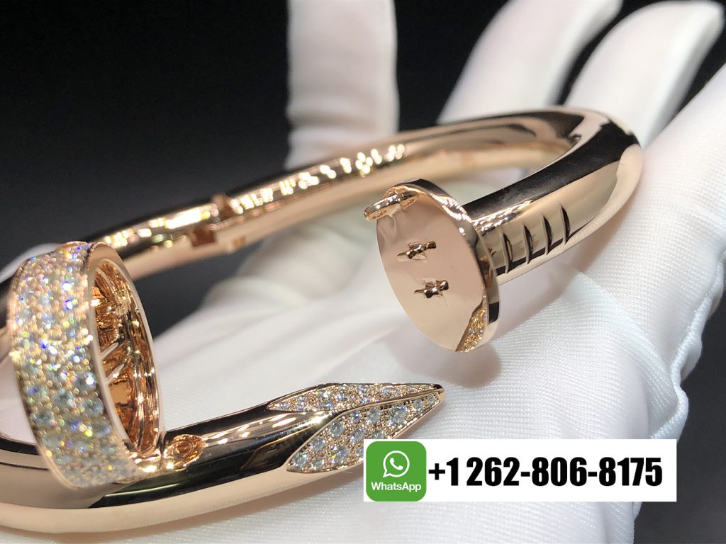 Cartier Large Model Juste un Clou XL Nail Bracelet in 18K Rose Gold with Diamonds