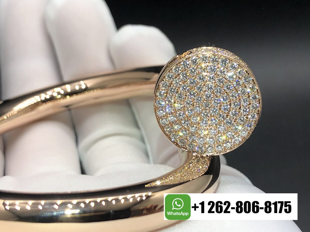 Cartier Large Model Juste un Clou XL Nail Bracelet in 18K Rose Gold with Diamonds