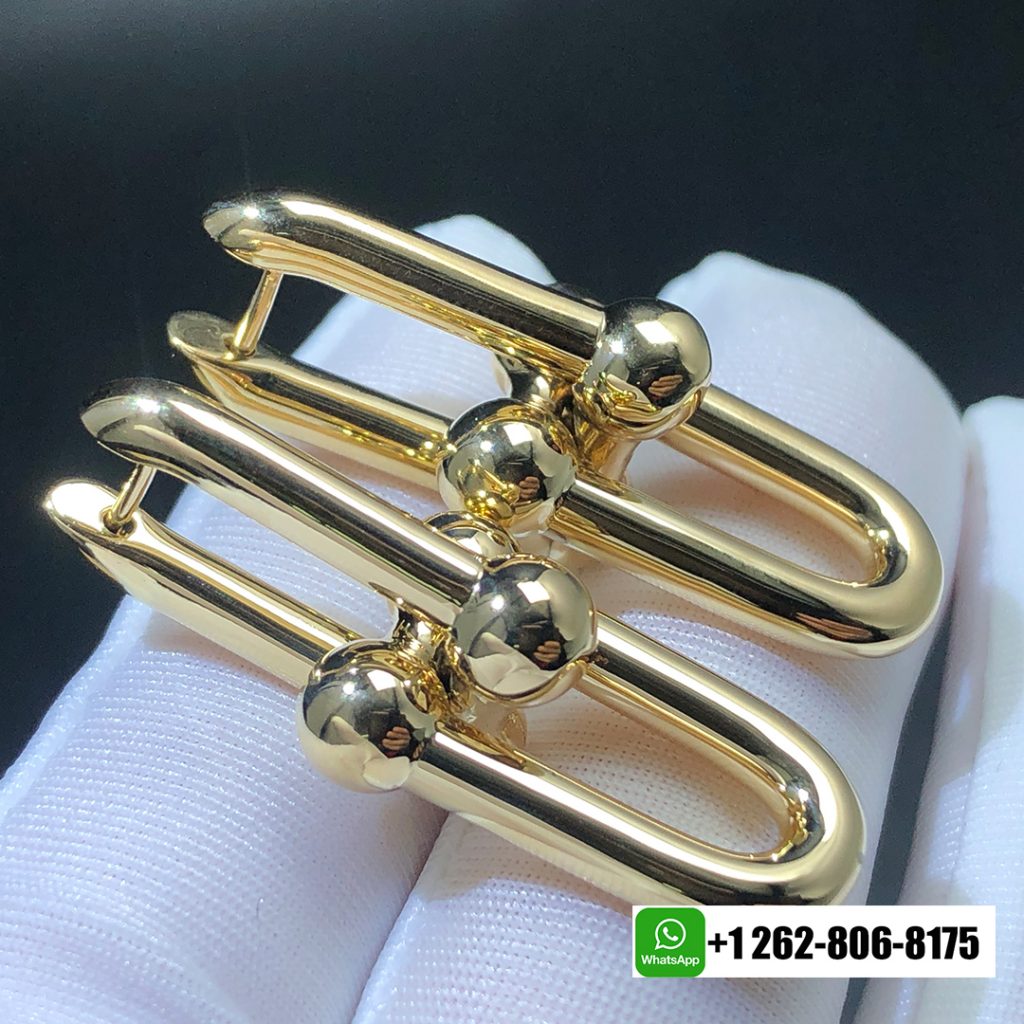 TIFFANY & CO. 18k Yellow Gold HardWear Large Link Earrings