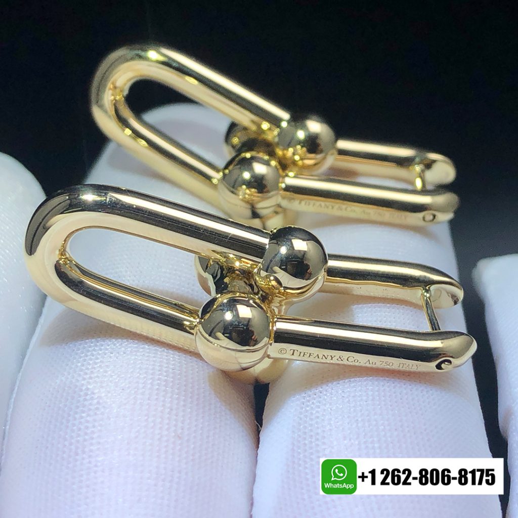 TIFFANY & CO. 18k Yellow Gold HardWear Large Link Earrings