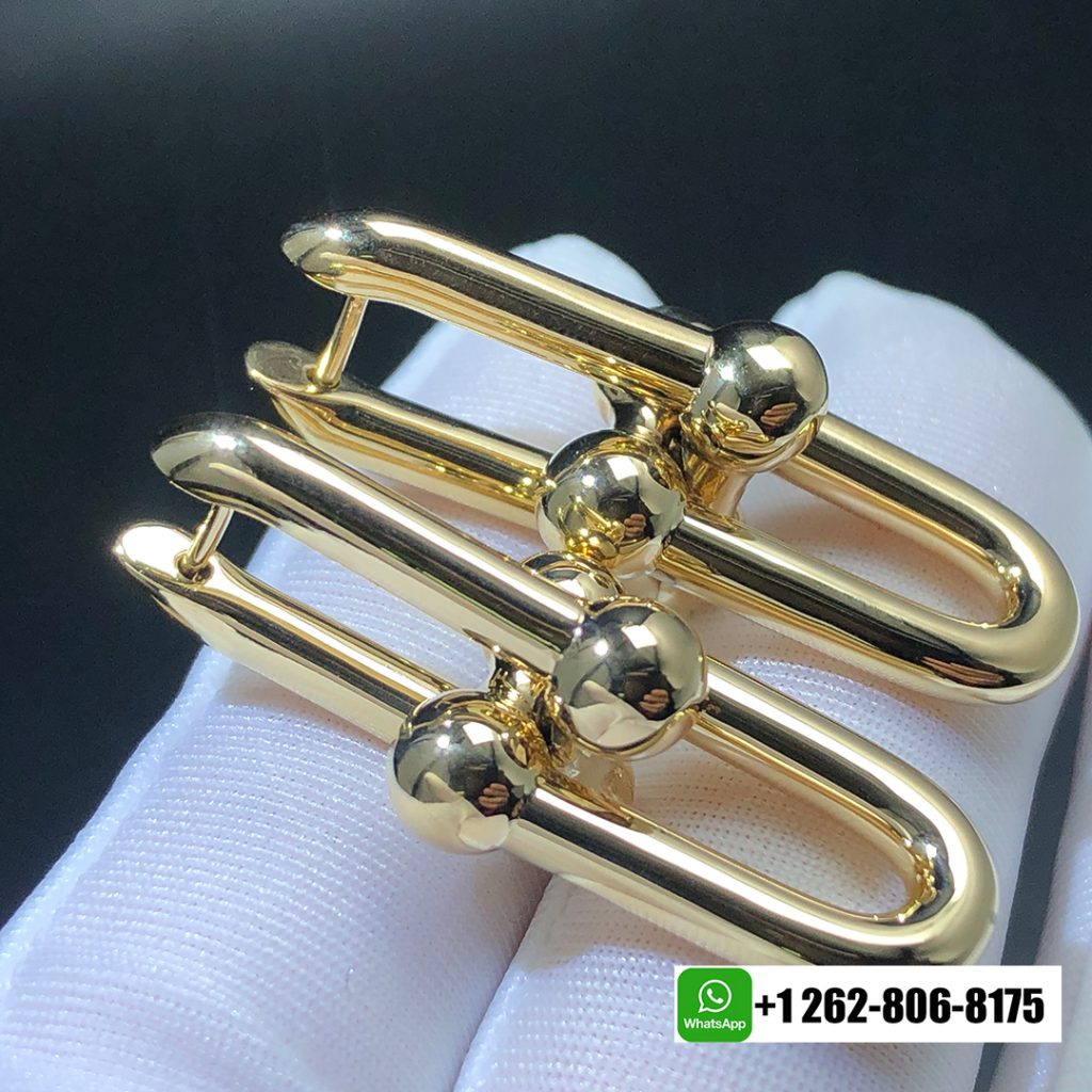 TIFFANY & CO. 18k Yellow Gold HardWear Large Link Earrings